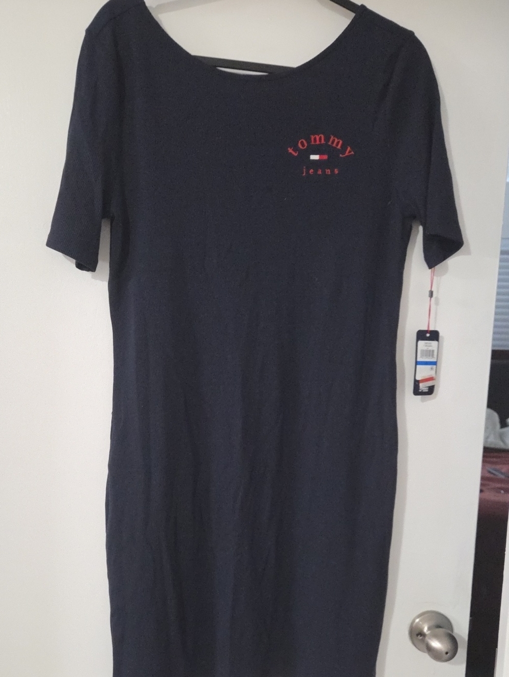 Tommy Hilfiger Navy Short-Sleeve Logo Tee